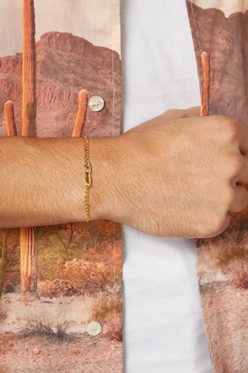 Annex Cuban Chain Bracelet I in Gold Vermeil