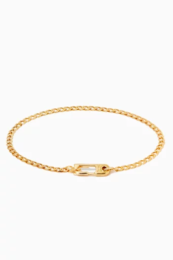 Annex Cuban Chain Bracelet I in Gold Vermeil