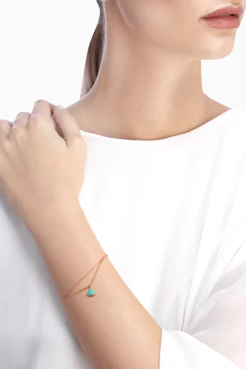 Divas' Dream Turquoise Bracelet in 18kt Rose Gold