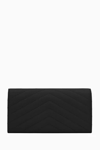 Cassandre Large Flap Wallet in Matelassé Leather   