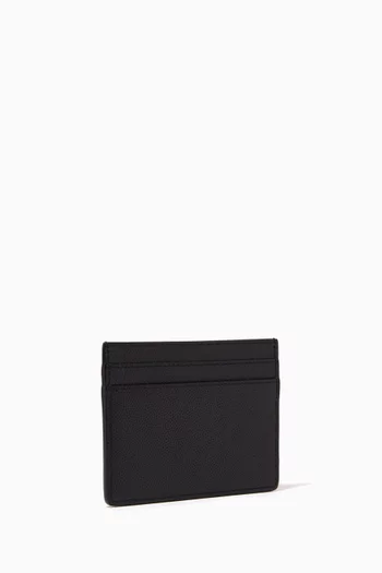 Card Case in Grain de Poudre Embossed Leather