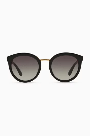 Semi-Oval Sunglasses 