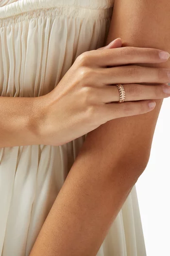 Plume de Paon Diamond Ring in 18kt Rose Gold    