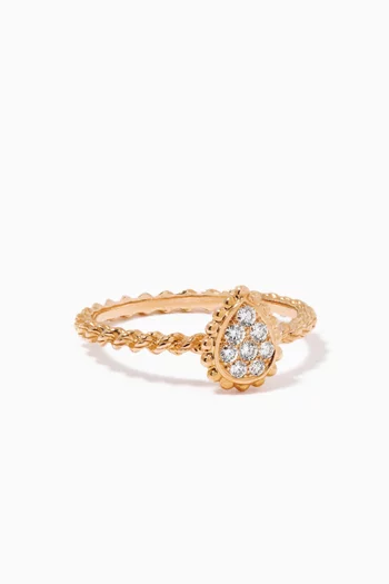 Serpent Bohème XS Motif Diamond Ring in 18kt Rose Gold
