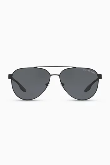 Stubb Aviator Sunglasses in Metal 