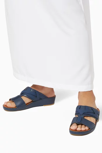 حذاء رينا مفتوح جلد عجل ومطاط