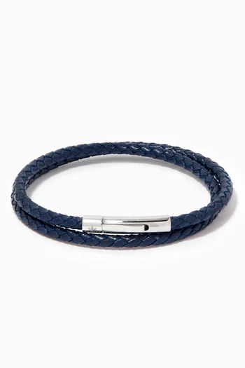 Matteo Double Tour Bracelet in Woven Leather     