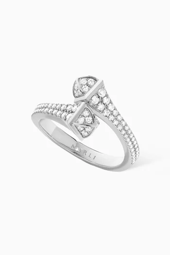 Cleo Diamond Wrap Ring in 18kt White Gold       