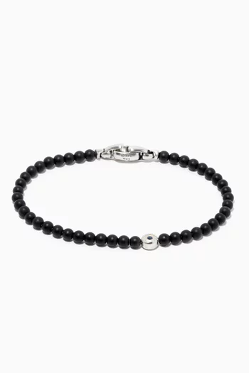 Spiritual Beads Evil Eye Bracelet with Onyx & Sapphire   