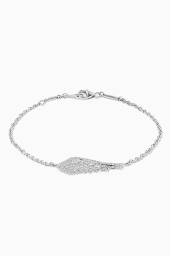 Wings Classic Diamond Bracelet in 18kt White Gold     