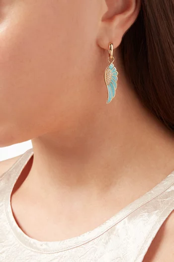 Wings Reflection 'Summer' Small Earrings in 18kt Yellow Gold   