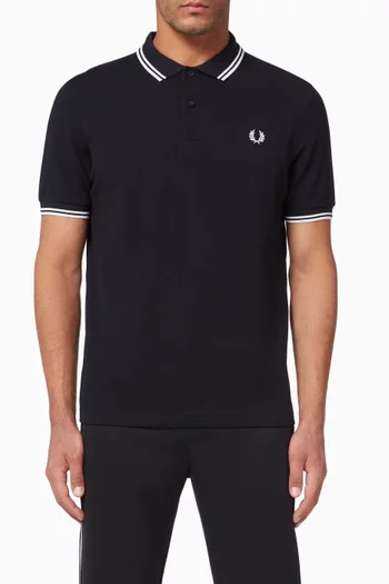 Twin Tipped Cotton Piqué Polo      