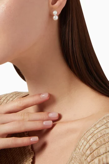 Pearl Ear Jacket Earrings in 14kt Yellow Gold    