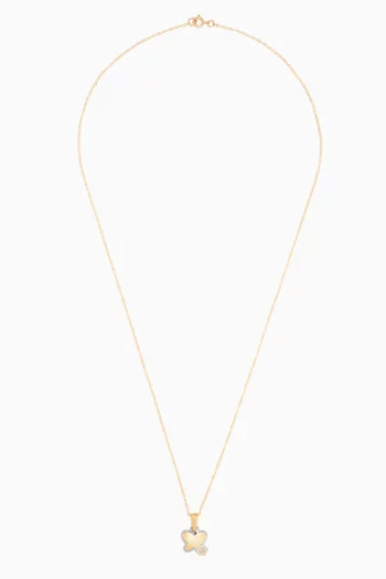 Butterfly 3D Diamond Pendant in 18kt Gold