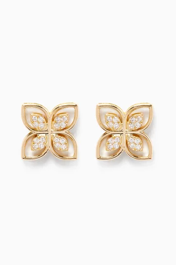 Felicity Pure Diamond Earrings in 18kt Yellow Gold 
