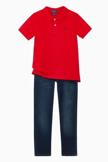 تي شيرت بولو قطن شبكي