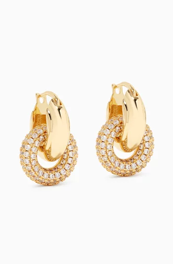Pavé Interlock Hoops