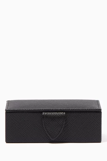 Panama Mini Cufflink Box in Crossgrain Leather  