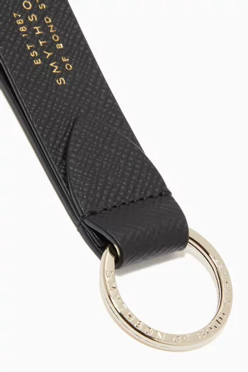 Panama Strap Keyring in Crossgrain Leather  