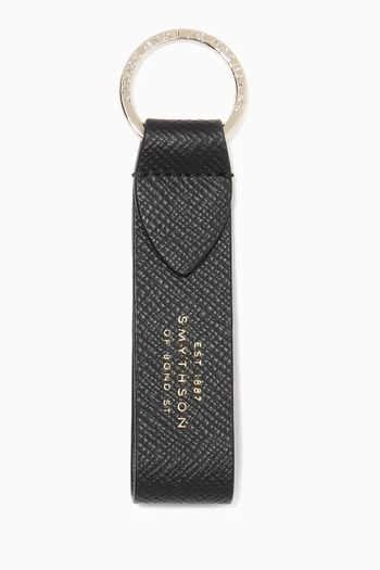 Panama Strap Keyring in Crossgrain Leather  