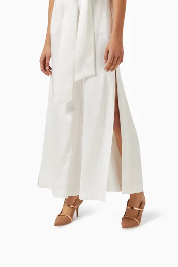 Maureen 70 Mules in Nappa & Mirror Leather