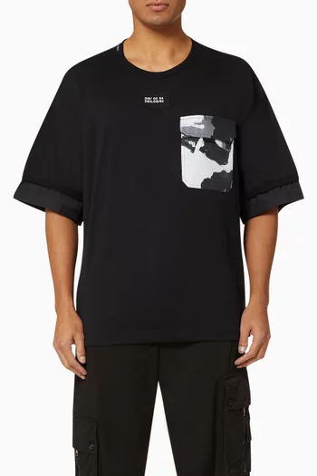 Camo Pocket Cotton Jersey T-Shirt   