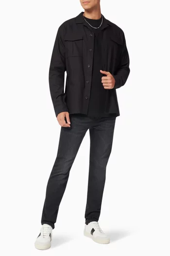 Mock Neck T-shirt in Organic Cotton