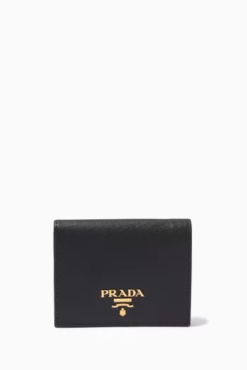 Small Bi-fold Wallet in Saffiano Leather