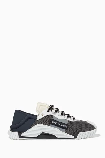 Ns1 Slip-on Sneakers in Mesh and Calfskin   