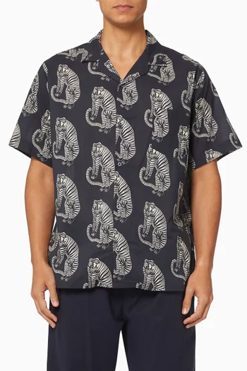 Sansindo Tiger Cuban Pyjama Shirt      