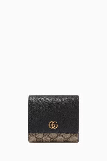 محفظة مارمونت صغيرة جلد وقنب سوبريم بشعار GG