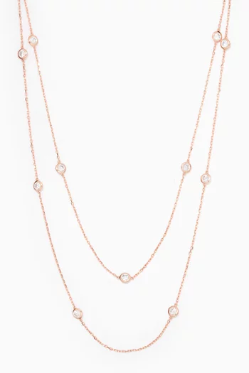 Tiffany White Zircon Necklace in Sterling Silver    