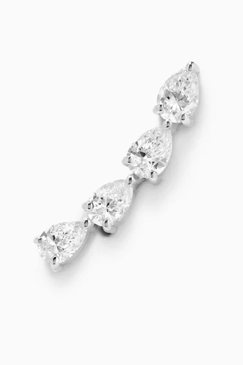 أقراط اليكتريك ذهب أبيض عيار 18