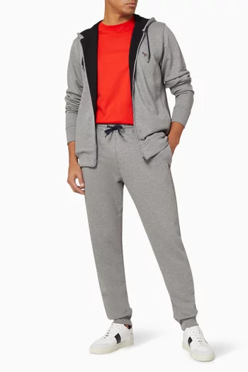 Zebra Logo Cotton Sweatpants
