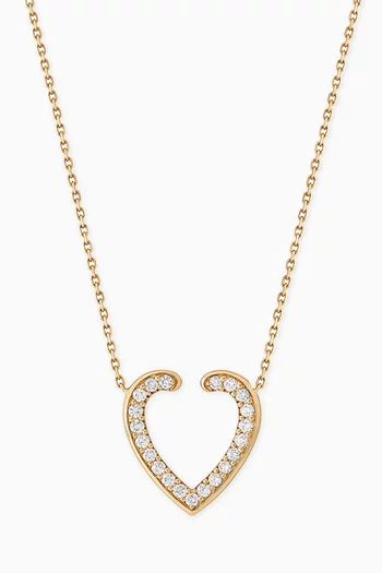 Aloria Diamond Reversible Pendant in 18kt Yellow Gold