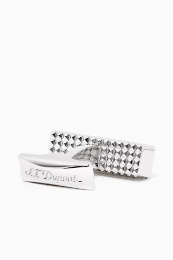 Rectangle Diamond Head Cufflinks 