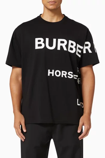Horseferry Print Oversized T-shirt in Cotton   