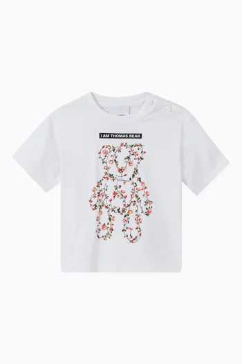 T-shirt with Rose Teddy in Cotton     