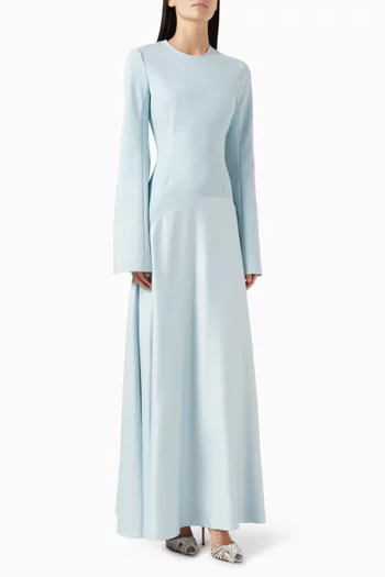 The Storm Maxi Dress in Bonded-satin