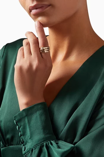 Serpenti Viper Diamond Ring in 18kt Rose Gold