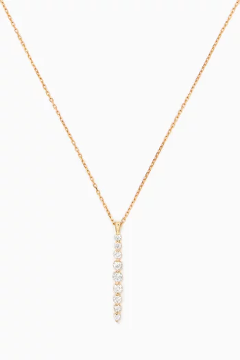 Floating Diamond Necklace in 18kt Yellow Gold   