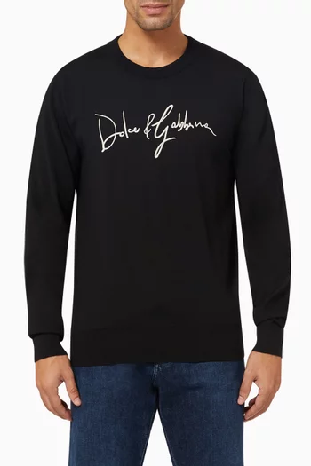 DG Embroidery Sweater in Wool  