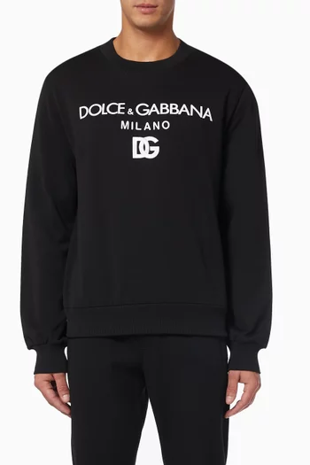 Sweatshirt with Crossover DG Milano in Jersey  