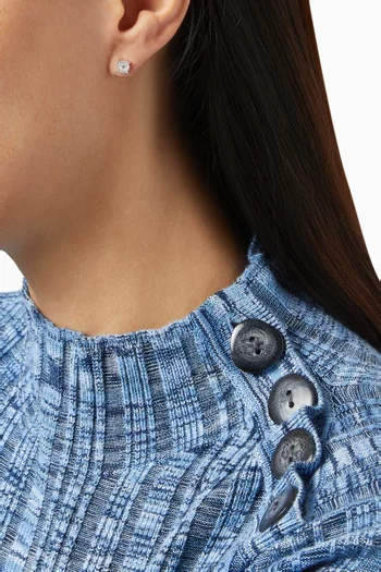 OneSixEight Diamond Earrings in 18kt White Gold