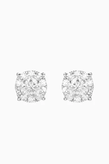 OneSixEight Diamond Earrings in 18kt White Gold