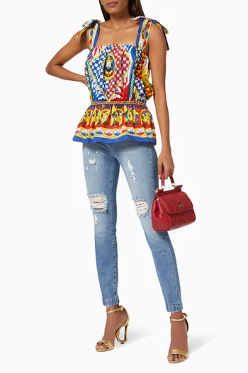 Carretto Top in Cotton Poplin