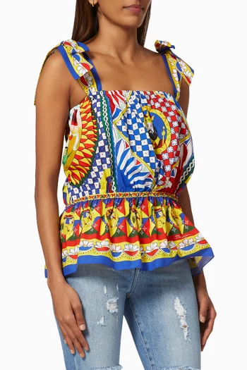 Carretto Top in Cotton Poplin