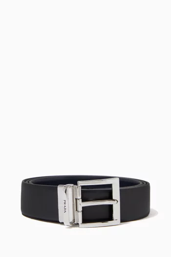 Reversible Belt in Saffiano Leather       