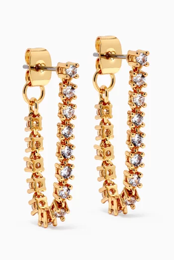 Ballier Chain Stud Earrings in 18kt Gold-plated Brass      