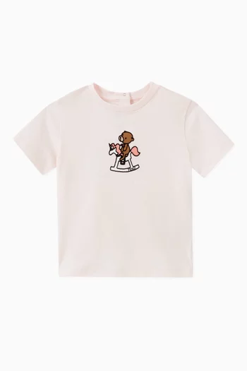 Bear & Pony Print T-shirt in Cotton